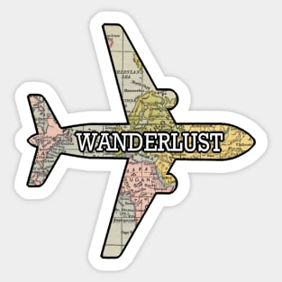 Wanderlust Airplane Sticker